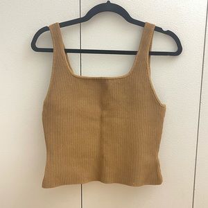 Aritzia Babaton Sculpt Knit Square-neck Tank - size L